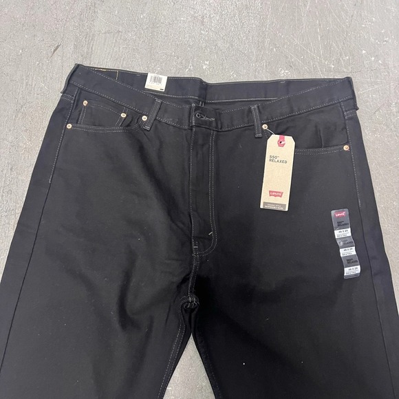 Levi's 550 Relaxed Fit Jeans Black Big & Tall 46x29 Men's Denim Tapered Leg - Picture 4 of 7